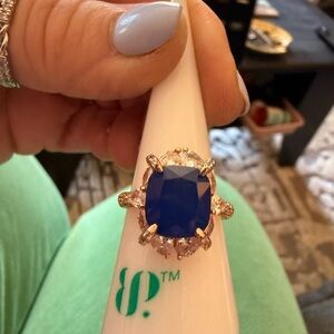 Blue and Rose GoldWomen's Statement Ring